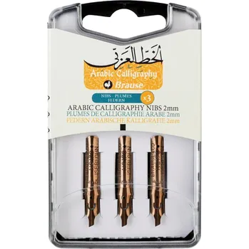 Speciální výtvarná barva Brause 317020B Kaligrafický hrot 2 mm 3 ks