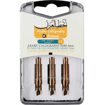 Speciální výtvarná barva Brause 317030B Kaligrafický hrot 3 mm 3 ks