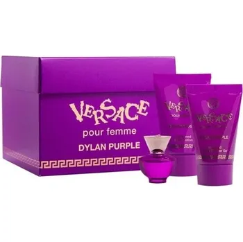 Dámský parfém Versace Versace Dylan Purple mini SET: Toaletní voda 5ml + Telový gél 25ml + Sprchový gél 25ml Pre ženy Toaletní voda