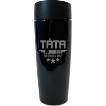 Žertovný předmět Táta - jednotka pro speciální úkoly - Termo hrnek s potiskem- Tričkový.cz