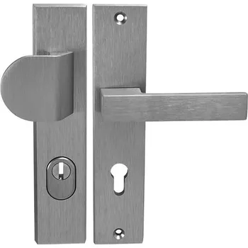 Dveřní kování MP KOVÁNÍ AXA - OMEGA2 PLUS Provedení: klika - klika, Povrch: F6 - Inox elox, Rozteč: 92 mm