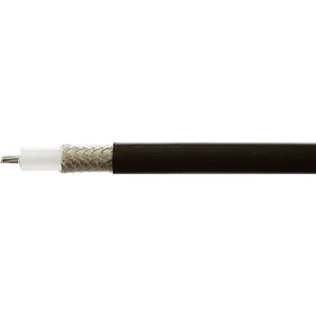 Video kabel Huber plus Suhner RG58 C/U, 22510015 koaxiální kabel, vnější Ø: 4.95 mm, 50 Ω, 38 dB, černá, metrové zboží