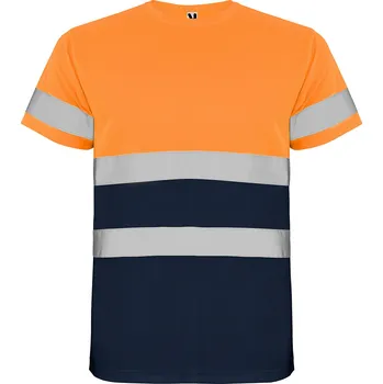 Pánské reflexní tričko Delta námořnická modrá-svítivě oranžová (55223) 4XL