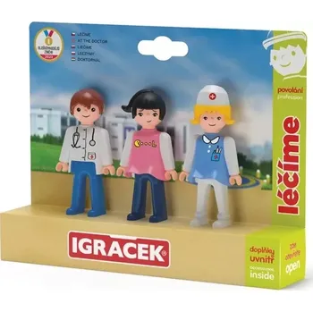 Figurka Igráček Trio Léčíme Doktor, Sestřička a Pacientka (Igráček Trio Léčíme - Doktor, Sestřička a Pacientka)