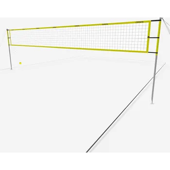 Volejbalová síť KIPSTA Sada na beach volejbal oficiální rozměry BV900 žlutá ČERNÁ|ŽLUTÁ