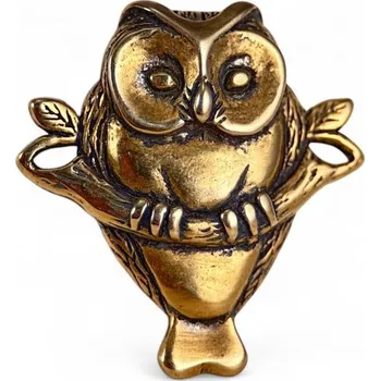 Přívěsek Drakkaria SOVA na větvi, amulet, bronz