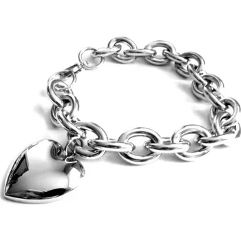 Náramek Steel Jewelry Náramek s přívěskem srdce z chirurgické oceli NR130191 dárkové balaní zdarma