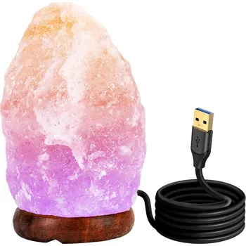 Lampička SOLNÁ LAMPA NOČNÍ LAMPA HIMÁLAJSKÁ SŮL IONIZÁTOR SOLNÁ BRYLA USB