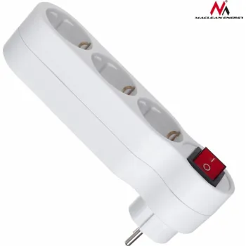 Elektrická zásuvka Maclean Triple zásuvka s vypínačem, uzemněná Maclean Energy MCE216 16A německá verze