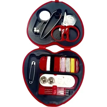 Organizér galanterie Amparo Miranda® Sada šití v pouzdře Srdce AM011, Barva červená