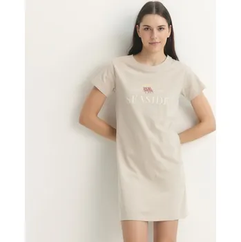 Dámské noční prádlo Reserved - Noční košile s potiskem - béžová - 160CS-08X - 160CS-08X-S