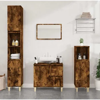 Koupelnový nábytek vidaXL Koupelnová skříňka 65 x 33 x 60 cm kompozitní dřevo [819827] Barva: kouřový dub