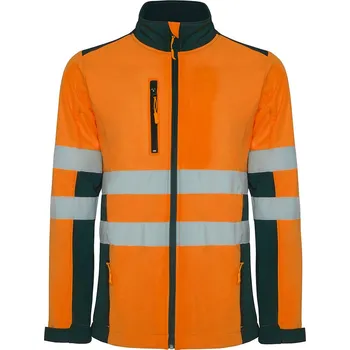 Dámská softshellová bunda Pánská reflexní softshellová bunda Antares námořnická modrá-svítivě oranžová (55223) XXL