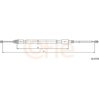 Auto-moto Tažné lanko, parkovací brzda COFLE 10.4716