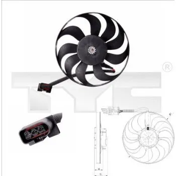 Chladič motoru Větrák, chlazení motoru TYC 837-0005