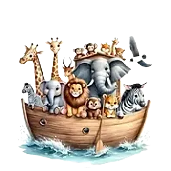 Nažehlovací obrázek - Archa se zvířátky III (10,0 x 9,5 cm)