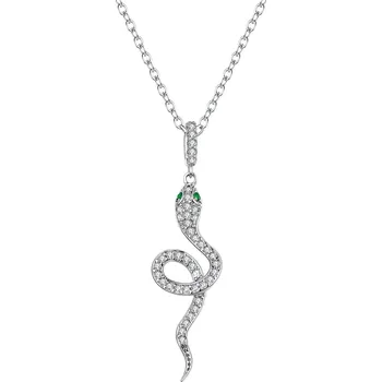 Náhrdelník Elenys stříbrný náhrdelník třpytivý pohádkový had