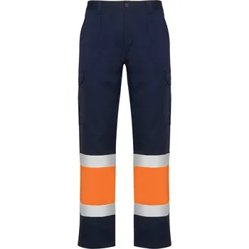 Pracovní oblečení Pánské reflexní kalhoty Naos námořnická modrá-svítivě oranžová (55223) 58