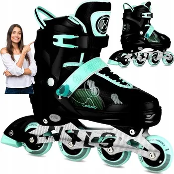 Kolečkové brusle Kolečkové Brusle Nastavitelné Brusle 2v1 VEL. 38-41 ( 24 - 26 CM ) Mátové Dámské Pohodlné