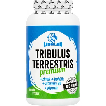 LIONLAB, Tribulus Terrestris Premium, 180 kapslí