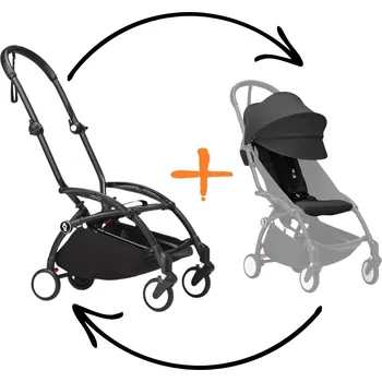 Kočárek STOKKE YOYO3 Cenově zvýhodněný set Black/Black