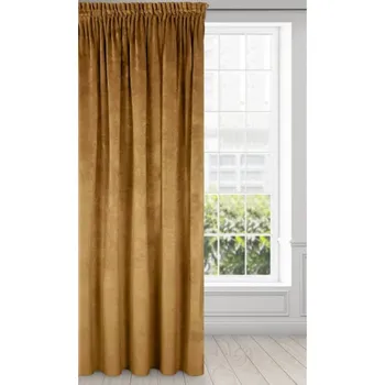 Přehoz na lůžko Hotový závěs RIA medový - na pásce