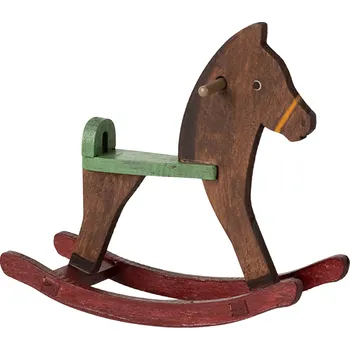 Houpací kůň MAILEG Houpací koník pro myšky - Dark brown S25