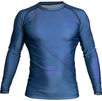 Oblečení pro bojové sporty Top Ten rashguard s dlouhým rukávem "COMBat" - modrá, 14124 M