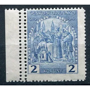 Poštovní známka (1929) Pof. 245 ** - Československo - Sv. Václav, dvojitá perforece vlevo