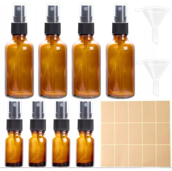 Skleněná lahvička HNĚDÁ 50 ml s ROZPRAŠOVAČEM