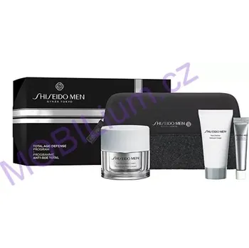 Kosmetika Shiseido Men denní krém 50 ml + čisticí pěna na obličej 30 ml + lehký oční krém 5 ml + kosmetická taštička 1 ks kosmetická sada