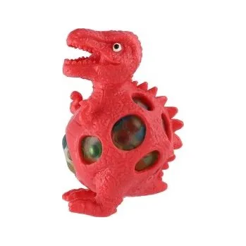 Figurka Dinosaurus antistresový mačkací sliz 7x5cm - červená
