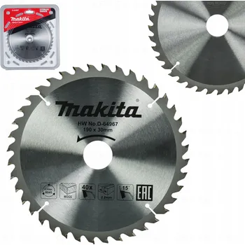 Pilový kotouč Makita D-64967 Pilový kotouč na dřevo 190x30mm, 40 zubů