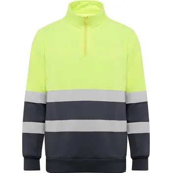 Dámská mikina Pánská reflexní mikina Spica modrošedá-svítivá žlutá (23221) 3XL