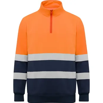 Dámská mikina Pánská reflexní mikina Spica námořnická modrá-svítivě oranžová (55223) L
