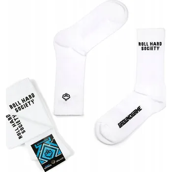 Pánské ponožky Ground Game Ponožky ROLL HARD SOCIETY bílé, velikost 43-46