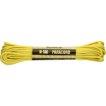 Lany Šňůra M-Tac Paracord 550 typ III žlutá 15 m x 4 mm