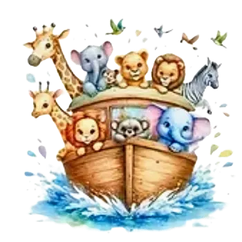 Nažehlovací obrázek - Archa se zvířátky IV (10,0 x 9,8 cm)