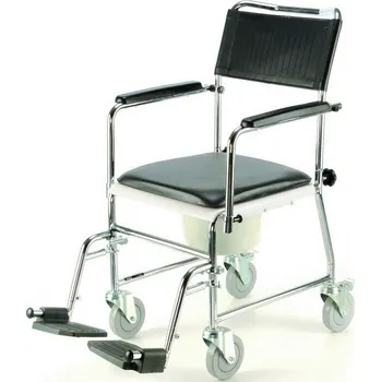 DMA Praha 512 klozetové křeslo pojízdné černé Toaletní křeslo DMA Praha 512 klozetové křeslo pojízdné černé