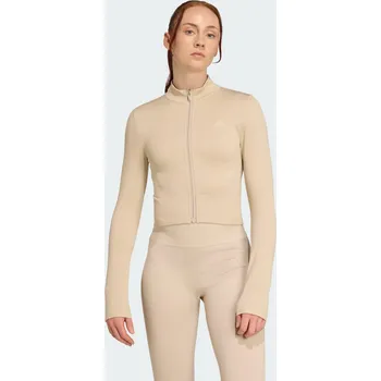 Pánská mikina ADIDAS Úpletová mikina na zip na trénink Essentials M BÉŽOVÁ