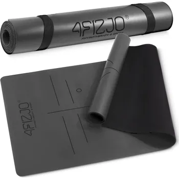 podložka na cvičení 4FIZJO Protiskluzová podložka na cvičení 4FIZJO PU 4 mm 183cm ČERNÁ