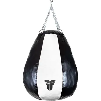 Boxovací pytel Fighter Profesionální boxerský pytel HRUŠKA - černá/bílá 75 cm