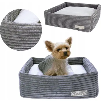 Pelíšek pro psa Pelíšek pro kočky pohovka pro psy, DOTTY - grafitový manšestr S