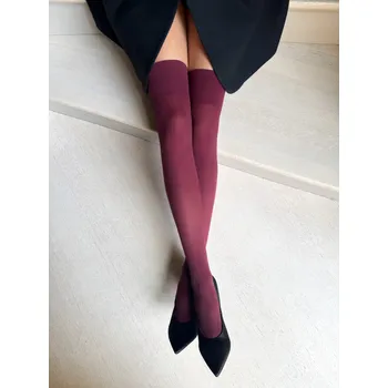 Dámské punčochy Bordó podkolenky Veneziana Calzerotto Dora 40 DEN bordó