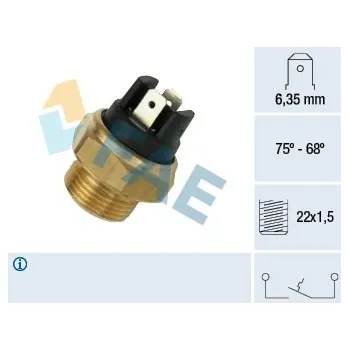 Ventilátor topení a klimatizace Teplotní spínač, větrák chladiče FAE 37480