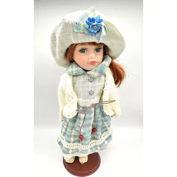 GiftCat Porcelain Doll 30 cm modrá