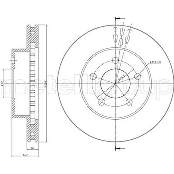 Brzdový kotouč Brzdový kotouč METELLI 23-0781C