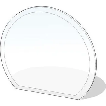 Sklo pod kamna - seříznutý kruh 1200x1050 mm / 8 mm