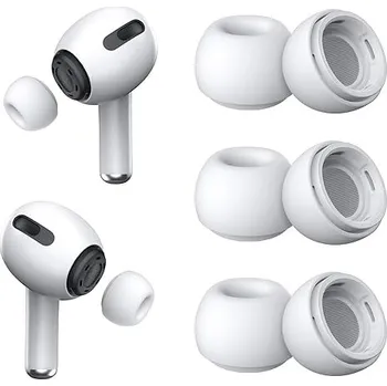Příslušenství pro sluchátka Náhradní silikonové špunty na sluchátka Airpods - 3 páry (malé)