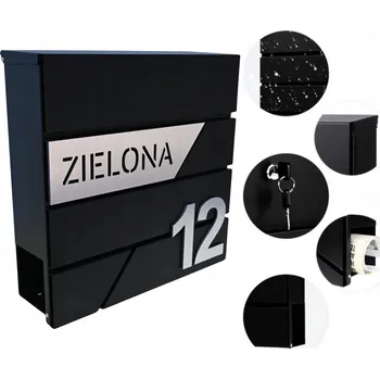 Poštovní schránka Černá poštovní schránka 3dCity s Poštovní schránka